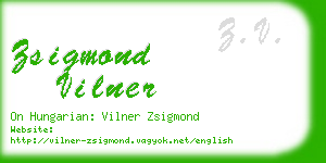 zsigmond vilner business card